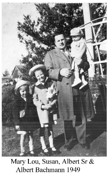 Mary Lou, Susan, Albert Sr & Albert 1949