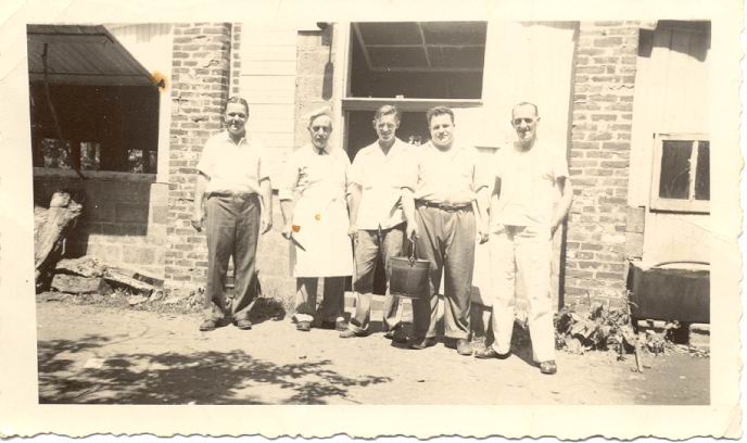 Pop Pop (with the pot) at the Mens Club he loved to be the cook!